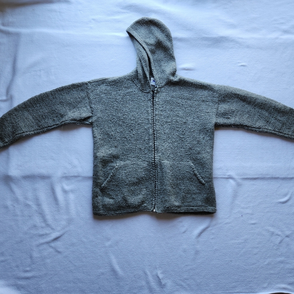 100% Wool Purple Mountain Hooded Sweater
